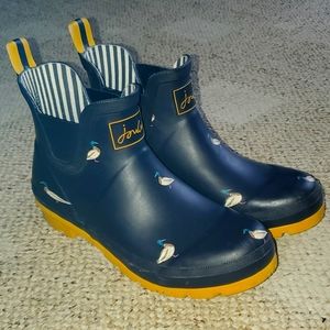 Joules short rain boots